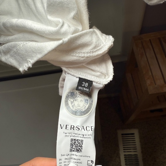 Versace White/Pink Pin T-Shirt (woman’s) - Picture 5 of 6